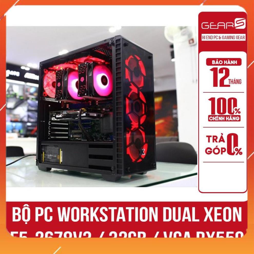 BỘ PC WORKSTATION DUAL XEON E5-2678v3 / 32GB / VGA RX550 4GB