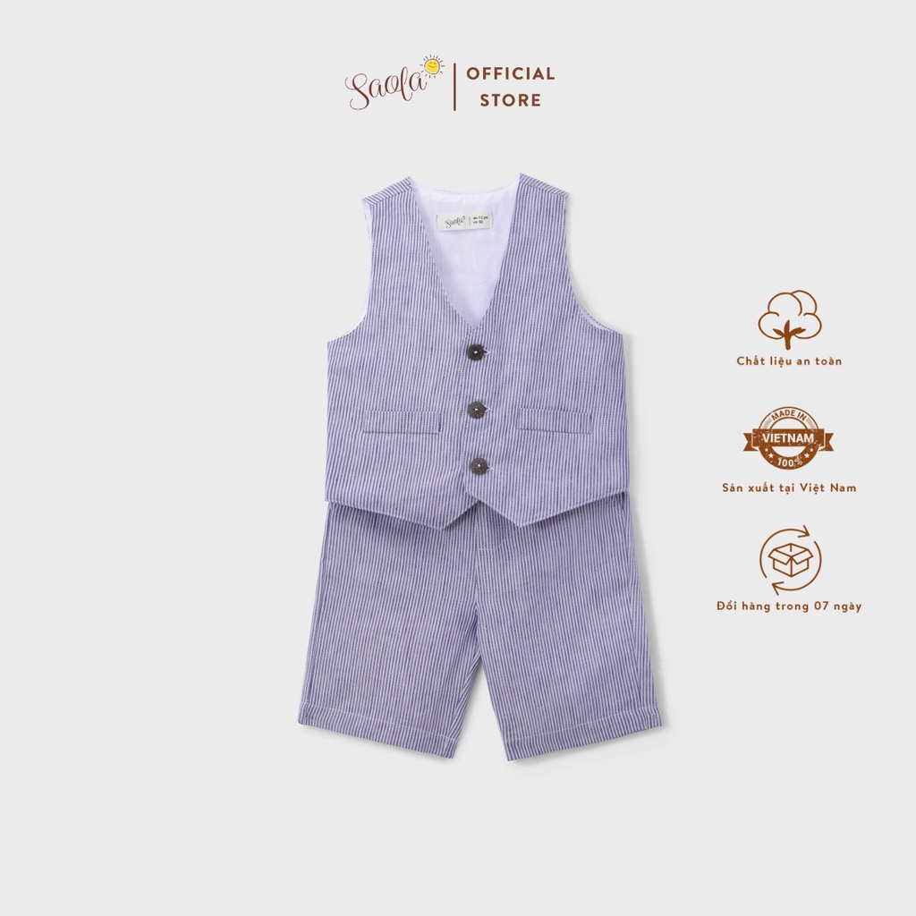 Combo Gile Chất Liệu Linen Cao Cấp Phong Cách Hàn Quốc Cho Bé Trai - COMBOGIL1 - SAOLA KIDS CLOTHING