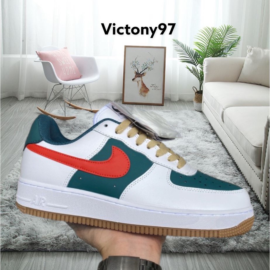 Giày Thể Thao Nike Gucci, Giày AF1 GC Xanh Đỏ Cao Cấp Mẫu Mới 2021