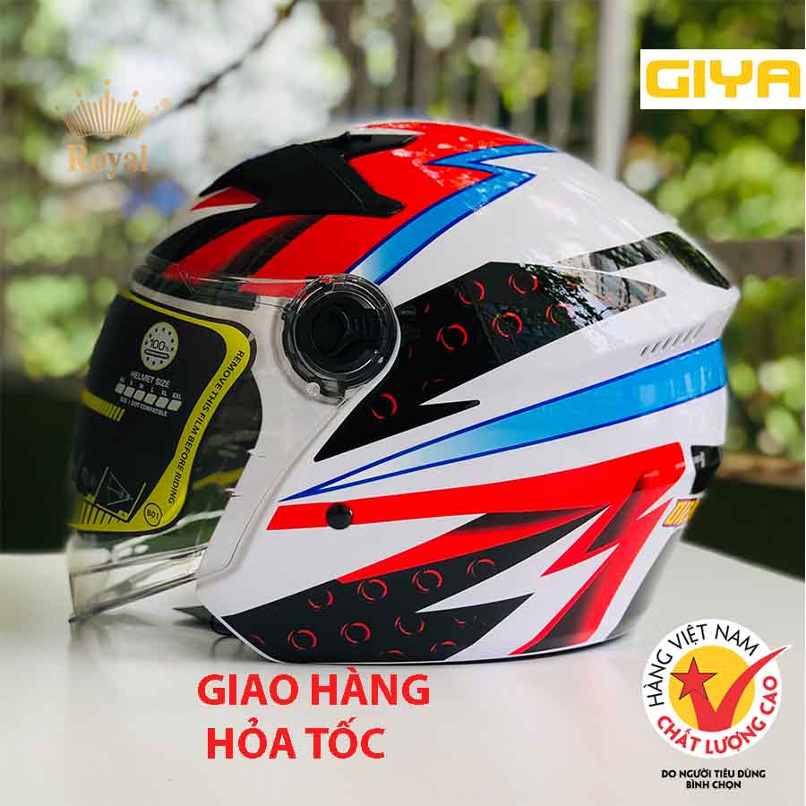 Mũ bảo hiểm 3/4 Royal M268 Dragon boy chính hãng, bảo hành 12 tháng