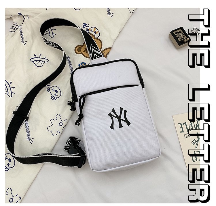 MLB Retro Print Crossbody Shoulder Bag Mobile Phone Bag