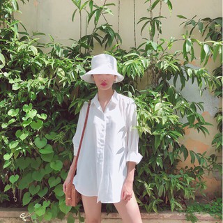 [Có Size Ngực < 118cm] Áo Sơ Mi Nữ - Form Áo Giấu Quần