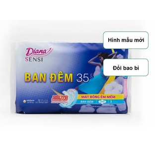 Băng vệ sinh ban đêm Diana Cool Fresh 35CM siêu mát có cánh 3 miếng