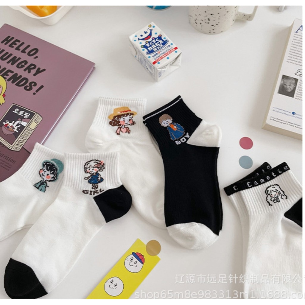 Tất ngắn sắc màu 9 mẫu