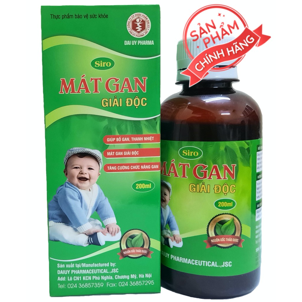 Siro Mát gan giải độc Đại Uy (Chai 200ml)