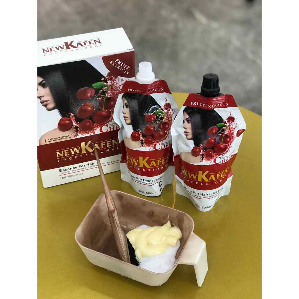 Nhuộm Đen, Nâu New Kafen Cherry Không Dính Da Đầu 500ML - Phủ Bạc Tóc Nhanh Và Không Gây Dị Ứng