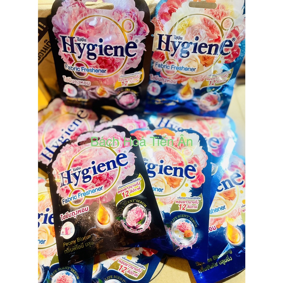Túi Thơm Để Tủ Quần Áo Hygiene Thái Lan Hương Hoa Tươi Mát đến 12 tuần- Loại Bỏ Ẩm Mốc 8g