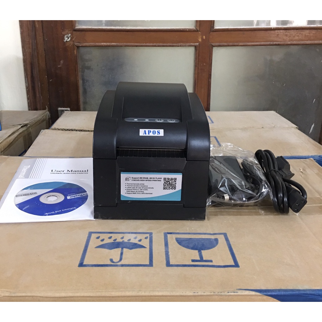 Máy in tem trà sữa -in tem mã vạch -in đơn hàng shopee -Xprinter 350b
