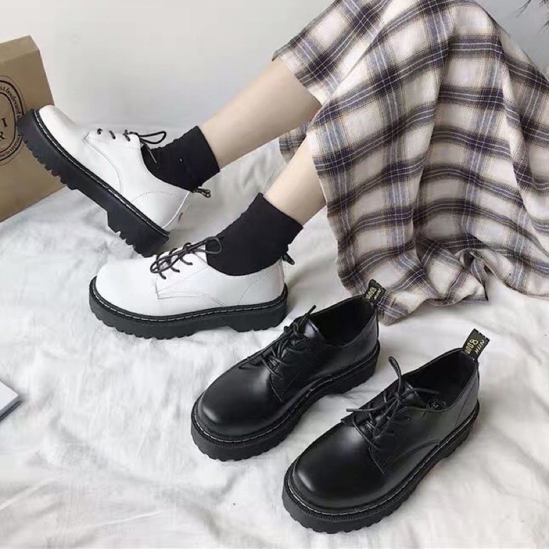 sẵn / giày cổ thấp, giày da đen 🥰 BOOT DA, bốt thấp cổ