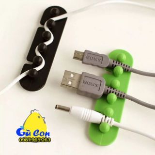 Kẹp dây điện 6 chốt / Kẹp đỡ dây điện dán tường