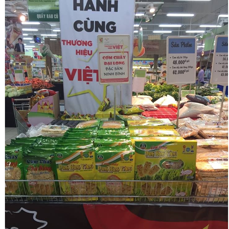 Cơm cháy chà bông đặc sản Ninh Bình Vàng loại tròn 65gr