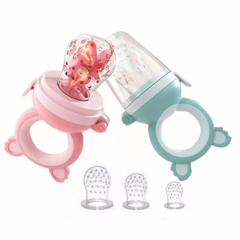 [Tặng dây đeo] Túi nhai ăn dặm cho bé Emma Kids bằng silicon cao cấp (Kèm 3 núm nhai)