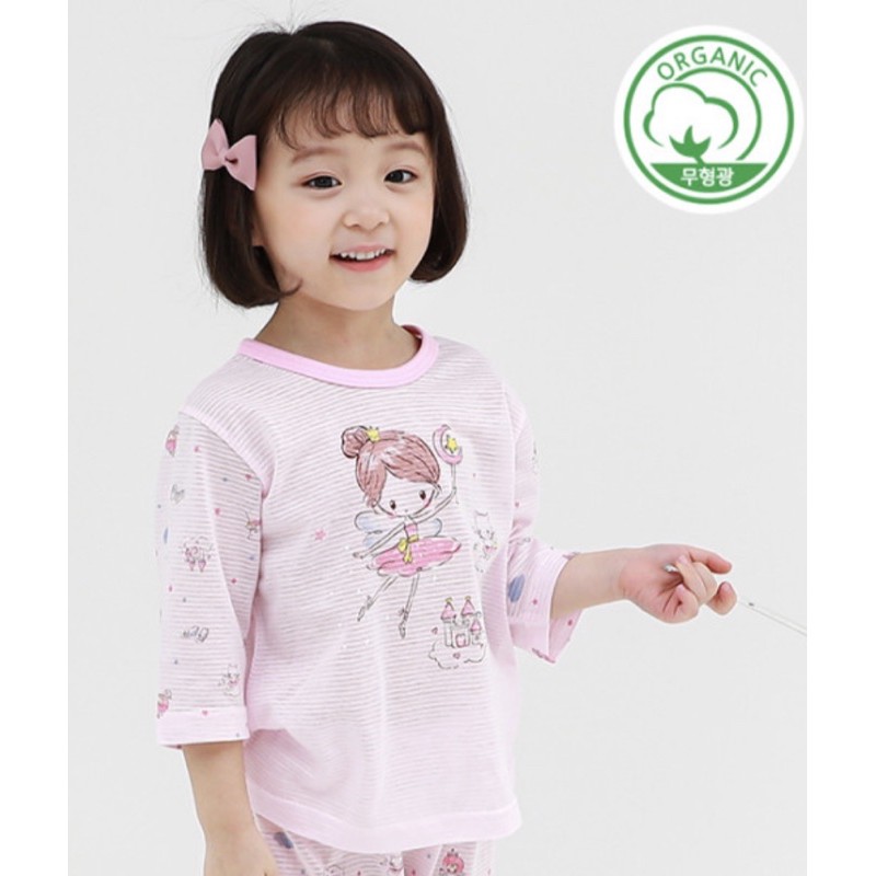 (90,110,140)Bộ cotton lỡ hoạ tiết cô tiên hồng Cogibie