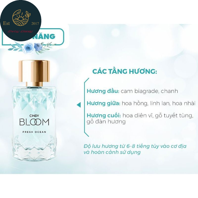 (4 MÙI) Nước hoa Cindy Bloom dành cho nữ 50ml