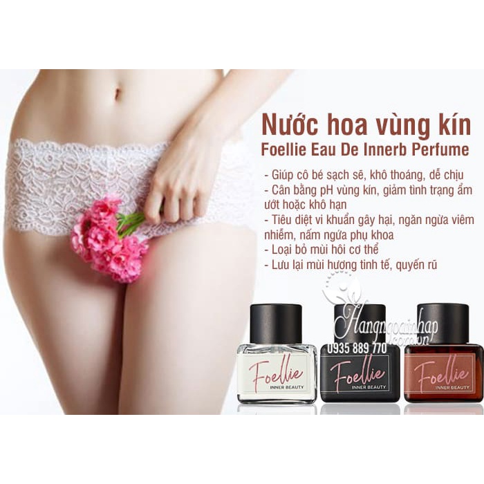 Nước Hoa Vùng Kín Foellie 5ml Hàn Quốc Mùi Hương Nhẹ Nhàng Quyến Rũ Sexy Lưu Hương Lâu