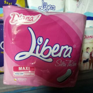 Gói băng vệ sinh Diana Libera siêu thấm maxi không cánh 8 miếng