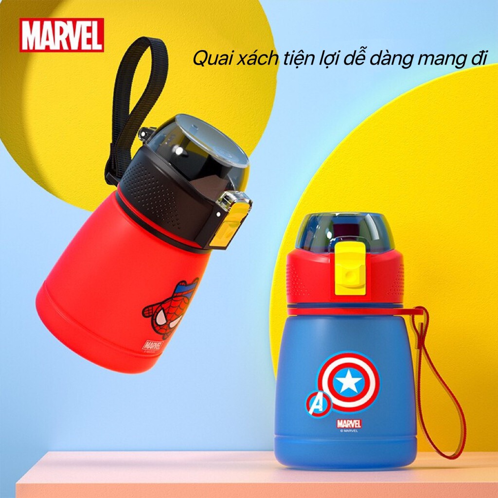 Bình Nước Trẻ Em 390ml, Bình Đựng Nước Đi Học Cho Bé Nhựa Tritan An Toàn Kèm Dây Xách