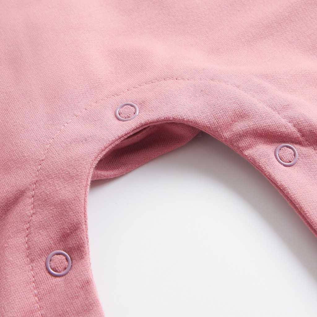 Áo liền quần SANLUTOZ cotton tay dài họa tiết hoạt hình đáng yêu thời trang dành cho trẻ sơ sinh