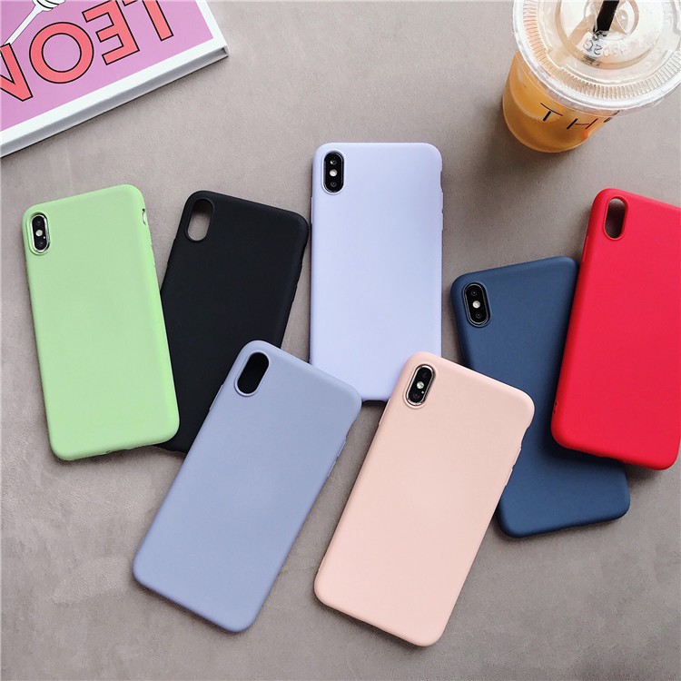 ỐP LƯNG IPHONE TRƠN MÀU LÓT NHUNG DÀNH CHO IPHONE 7 7 PLUS 8 8 PLUS X XS XS MAX 11 PRO MAX