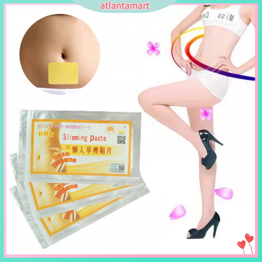 [Hàng mới về] Bộ 10 miếng dán làm thon gọn cơ thể hỗ trợ đốt cháy mỡ thừa giảm cân dành cho phái nữ