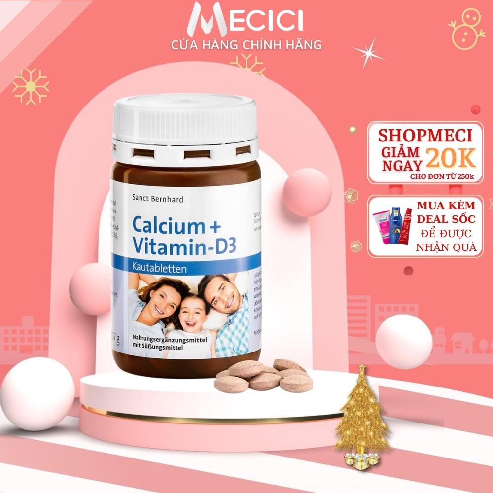 Viên Ngậm bổ sung canxi D3, Sanct Bernhard Calcium Vitamin D3 Vị Socola 150 Viên - Nhập khẩu Đức - Shop Mecici