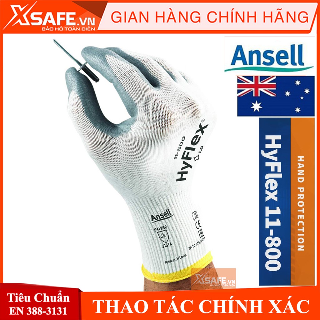 GĂNG TAY ĐA NĂNG ANSELL HYFLEX 11-800 GĂNG TAY BẢO HỘ LAO ĐỘNG CƠ KHÍ, KỸ THUẬT