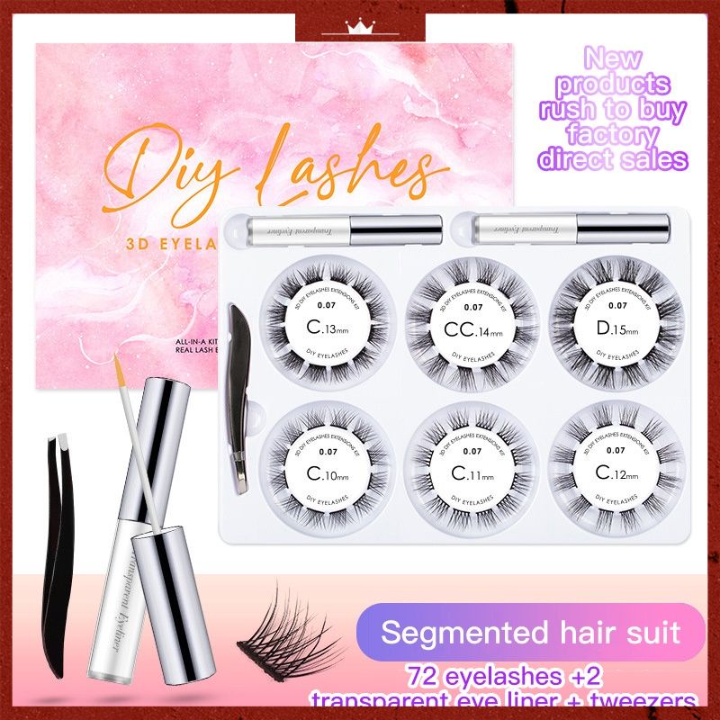 Lông mi giả trong suốt tự nhiên dạng lỏng kèm nhíp gắp tiện lợi | BigBuy360 - bigbuy360.vn