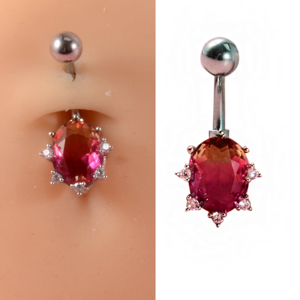 Khuyên RốN HìNh Tim BằNg ThéP Y Tế ThờI Trang