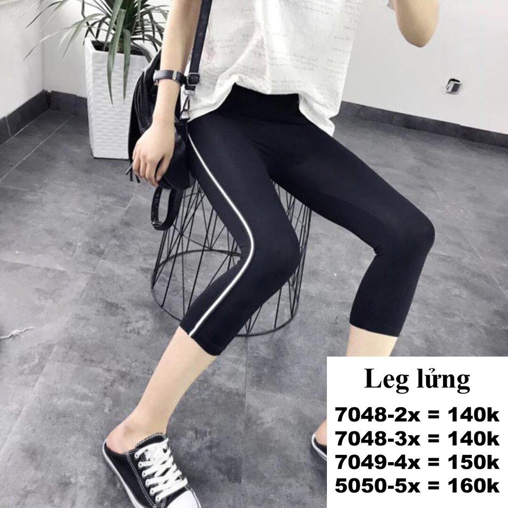 Quần BIG SIZE kiểu quần legging lửng viền sọc có túi 7048,7049,7050