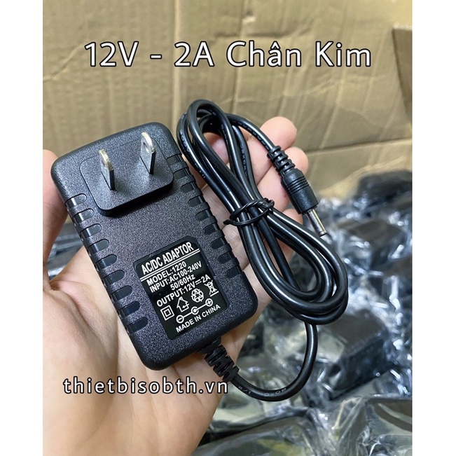 Nguồn adapter 12v2a chân kim 3.7x1.35mm cho loa kéo mini, Androibox