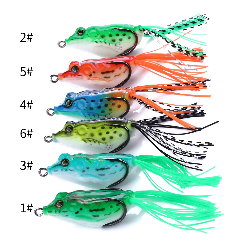 Mồi câu cá hình ếch cá dễ thương HENGJIA 5.5cm