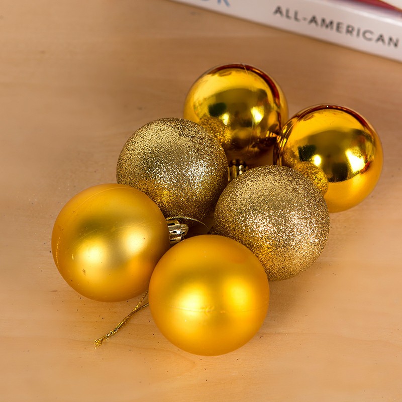 Set 6 trái châu trang trí Noel đủ màu đủ size