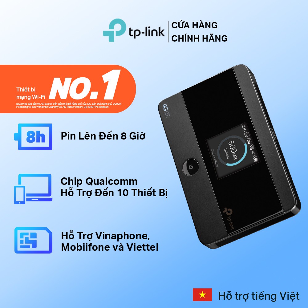 Bộ phát wifi di động TP-Link M7350 3G4G LTE tốc độ 150Mbps. Chính hãng, BH 24 tháng