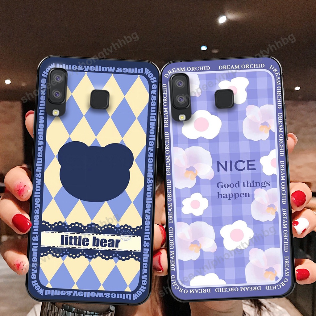 Ốp lưng Samsung A8 STAR-Samsung A9 STAR gấu bo viền cực đẹp cute siêu hot