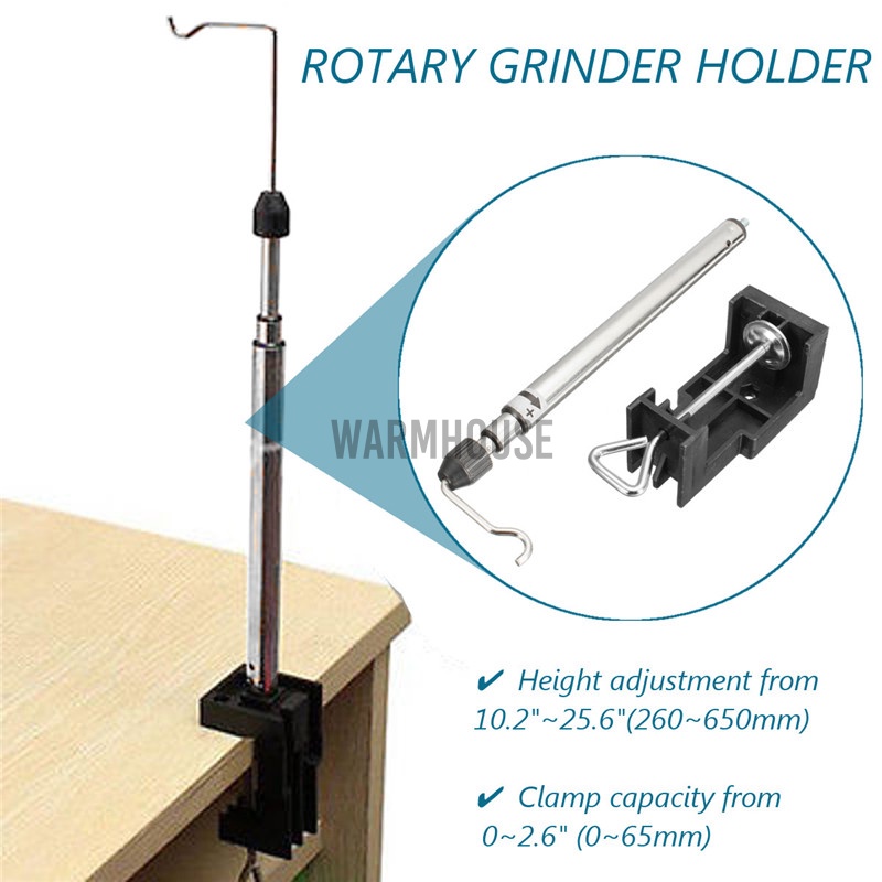 [WARMHOUSE] Dremel Holder Hanger With Stand Flex Shaft Clamp for Rotary Tool Accessories
