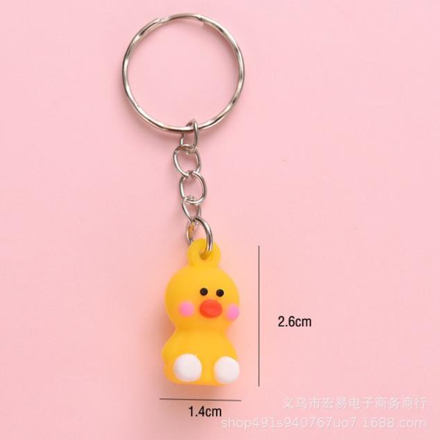 móc khoá hoạt hình mini siêu xinh hình thỏ vịt gấu totoro ngộ nghĩnh