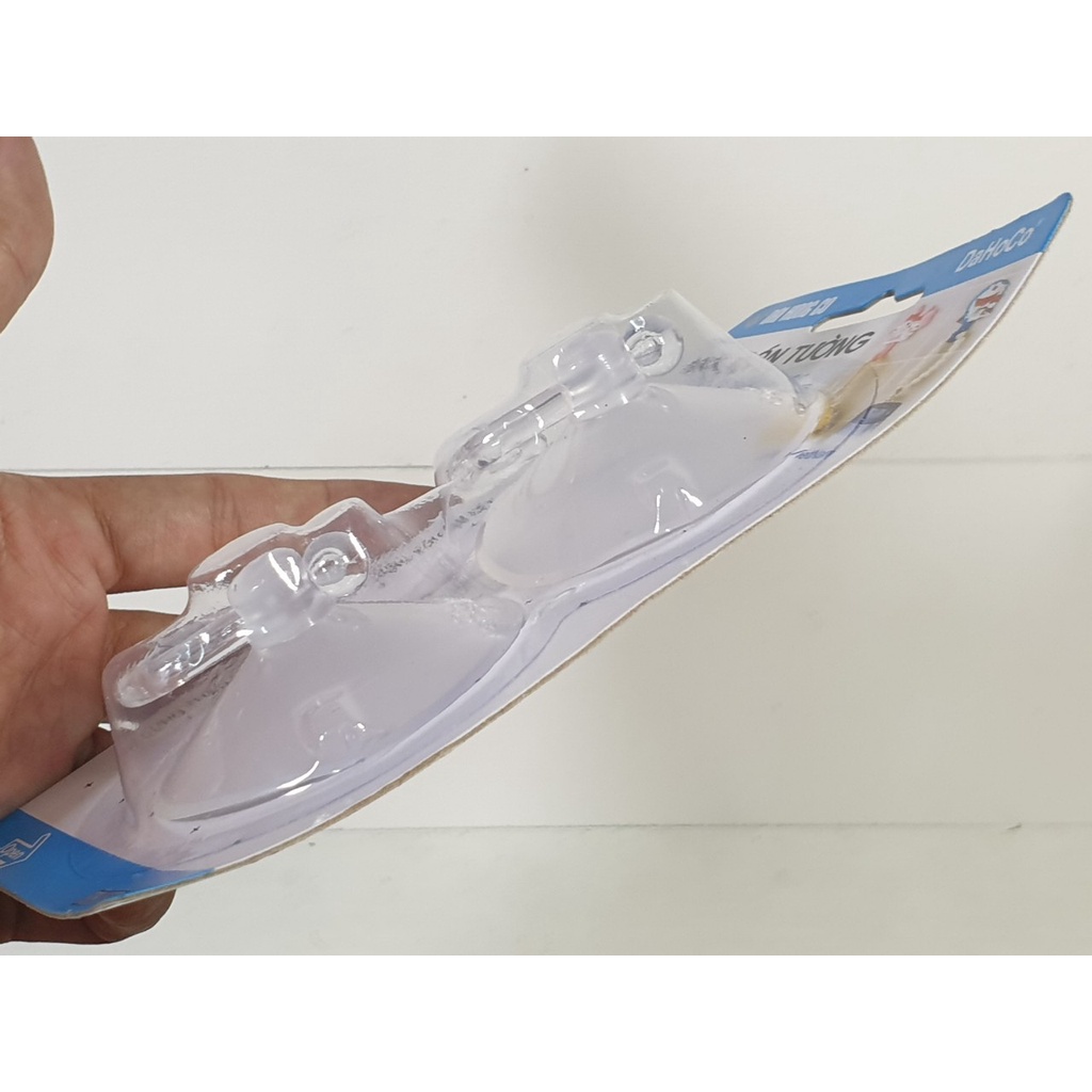 Vỉ 2 cái móc đường kính 6cm nhựa hít kính, móc treo tường kính, miếng nhựa kê kiếng - Điện nước gia dụng Hoàng Kim