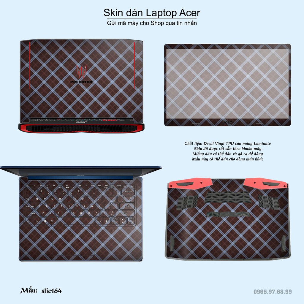 Skin dán Laptop Acer in hình Hoa văn sticker _nhiều mẫu 27 (inbox mã máy cho Shop)