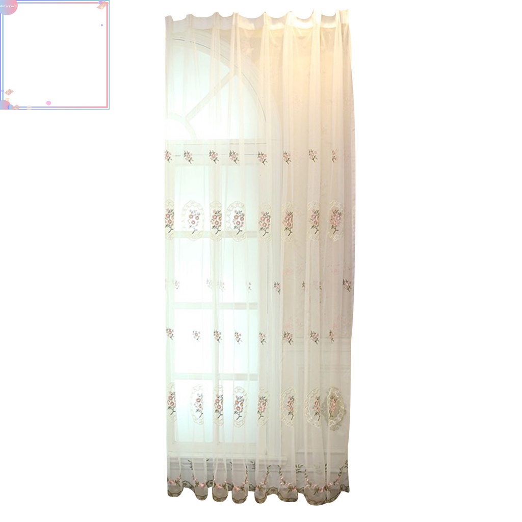 Rèm Cửa Sổ Thêu Hoa Mềm Mại Chống Mài Mòn Cho Phòng Khách