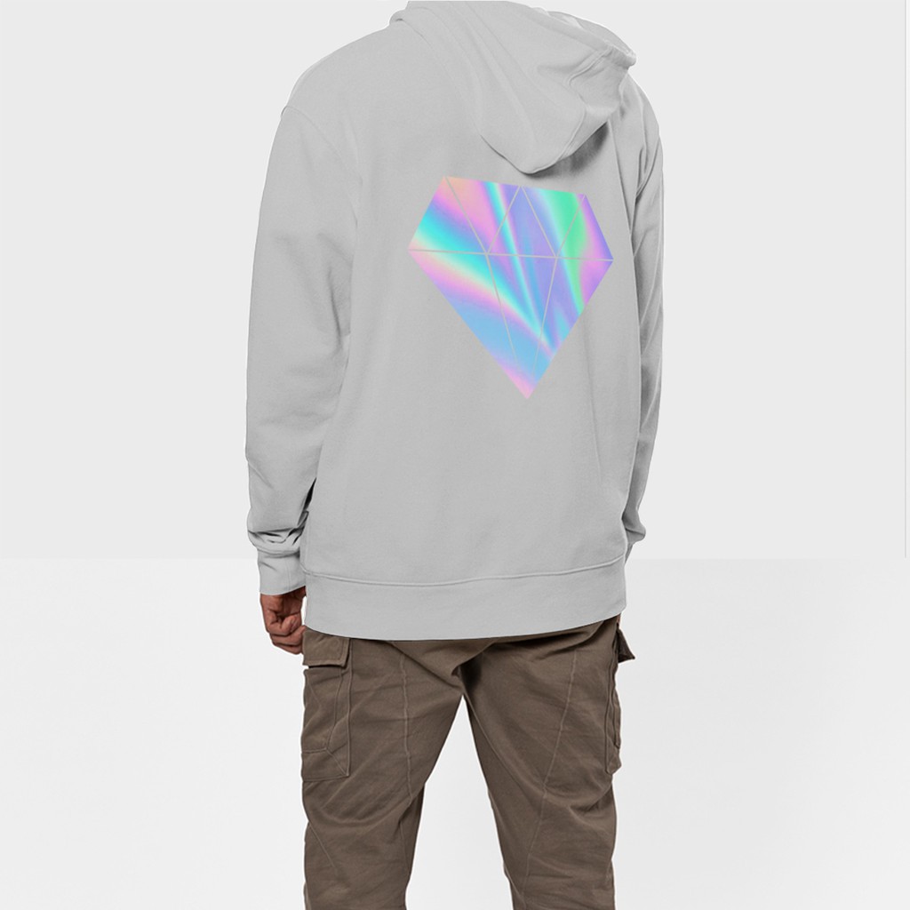 Áo Khoác Nỉ Hoodie Phản Quang Kim Cương Unisex Freesize Dưới 65 Kg | BigBuy360 - bigbuy360.vn