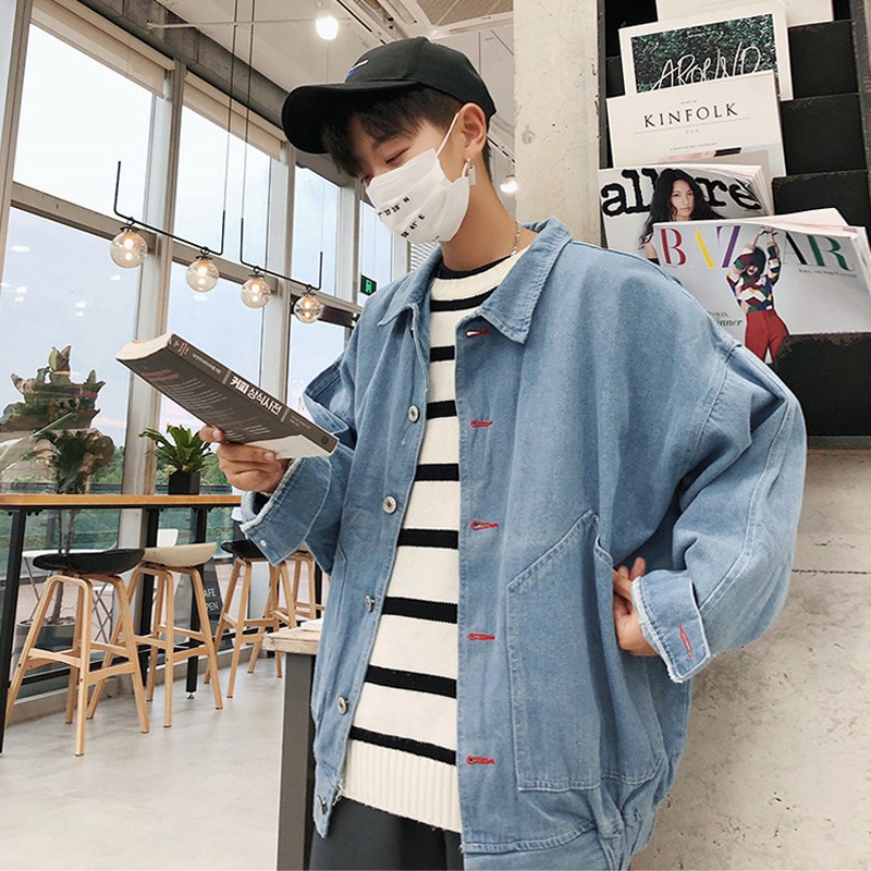 Áo Khoác Bò Jean / Denim Jacket Thời Trang Nam Basic phong cách Hàn Quốc-AB5