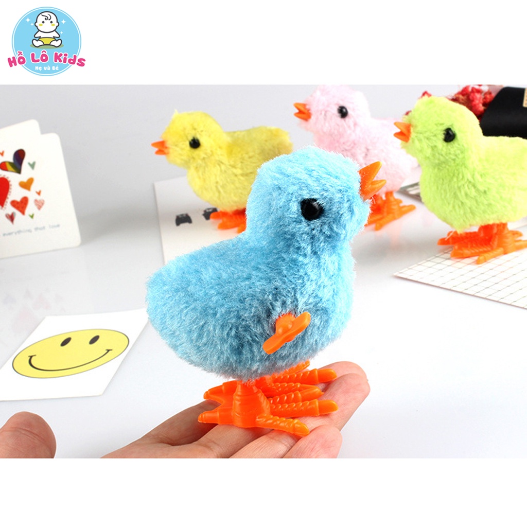 Đồ chơi gà con vặn cót bằng bông chạy lon ton đáng yêu cho bé Hồ Lô Kids