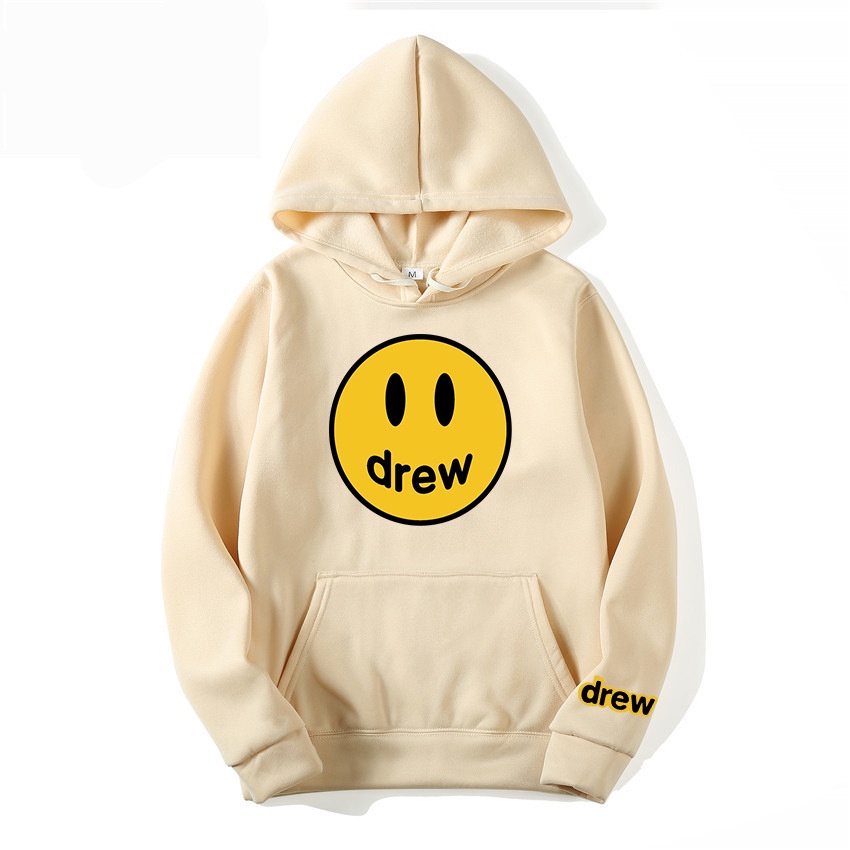Áo hoodie IELGY dáng rộng in mặt cười cho cặp đôi