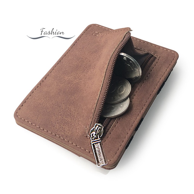 Ví tiền đựng thẻ màu trơn size nhỏ dành cho nam