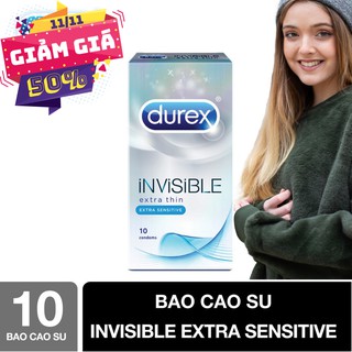 [ SIÊU RẺ ] Bao cao su Durex Invisible 10 bao [ SHOP YÊU THÍCH ]