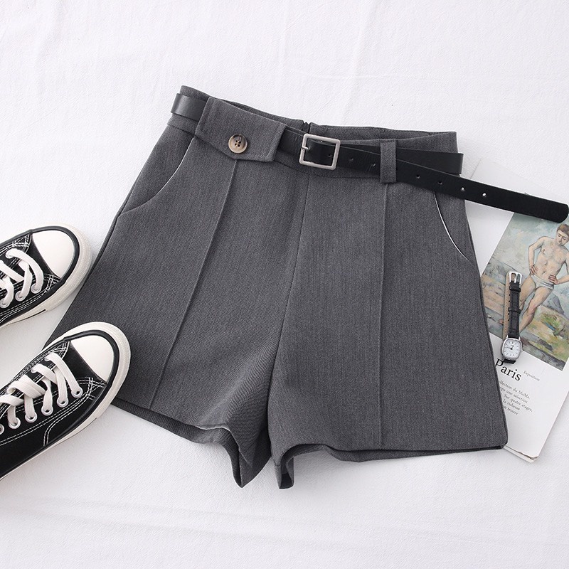 Quần đùi short nữ có đai 5 màu chất liệu vải tuyết mưa bigsize 40 - 75kg ( S14)