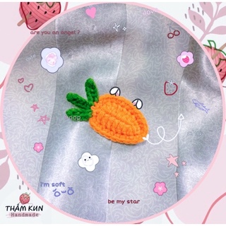 Kẹp tóc cà rốt handmade, móc len tự làm
