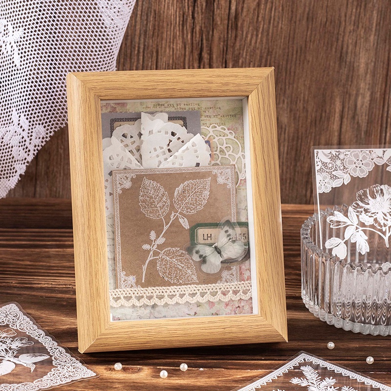 Bộ 15 Miếng Dán PET Chống Thấm Nước Họa Tiết Hoa Lá Nghệ Thuật Độc Đáo Trang Trí Sổ Tay DIY