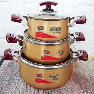 Bộ nồi sunhouse vàng sh6633