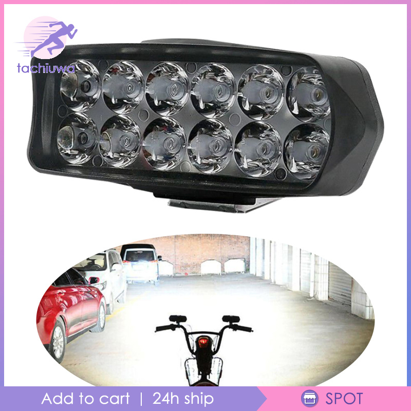 [TACHIUWA]12 LED Universal Motorcycle Spot Light Headlight Headlamp Driving Light